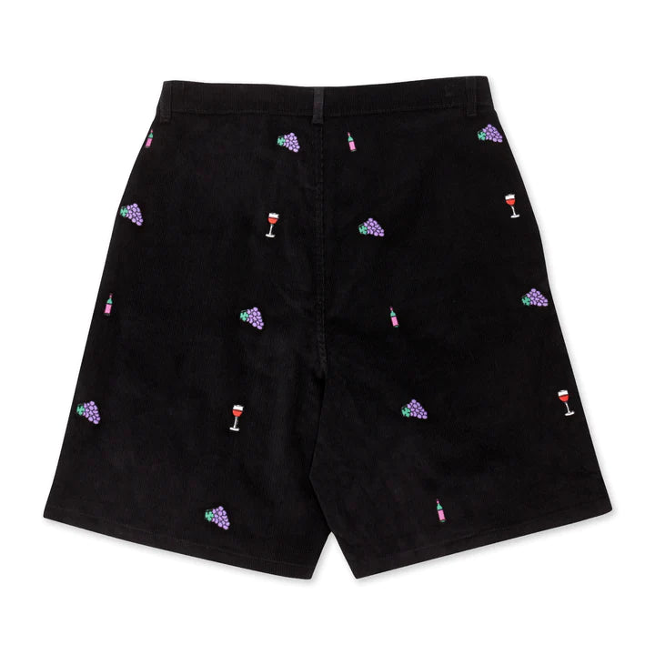 Skate Cafe Vino Cord Shorts - Black