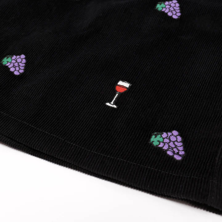 Skate Cafe Vino Cord Shorts - Black