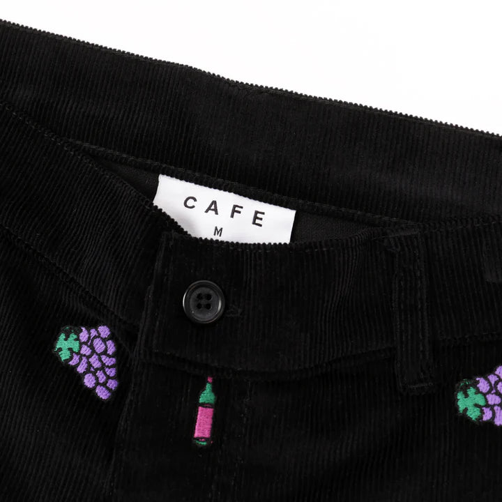 Skate Cafe Vino Cord Shorts - Black
