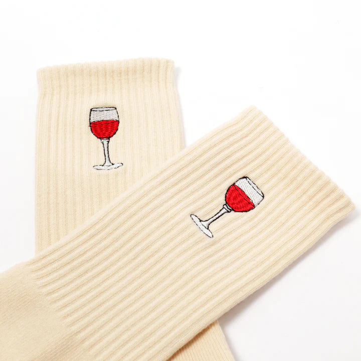 Skate Cafe Vino Sock - Cream