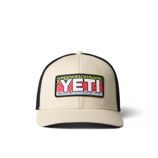 Yeti Rainbow Trout Logo Hat - Cream