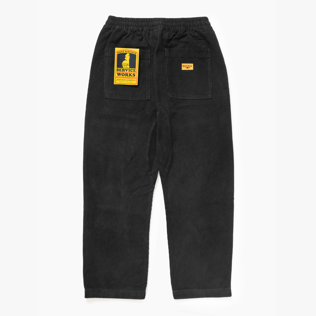 Service Works Cord Chef Pants - Black