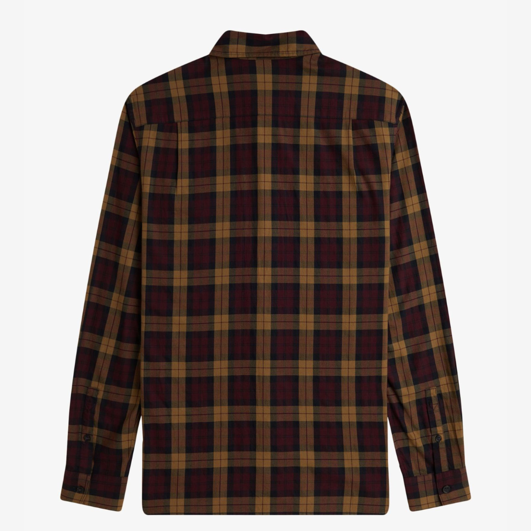 Fred Perry Tartan Twill Shirt - Oxblood