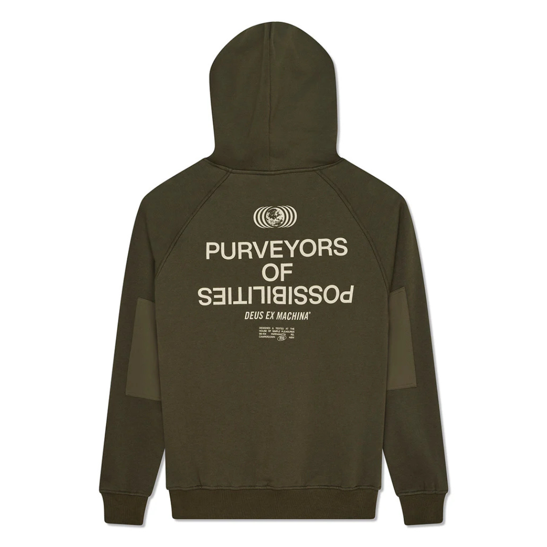 Deus Axis Hoodie - Dark Olive