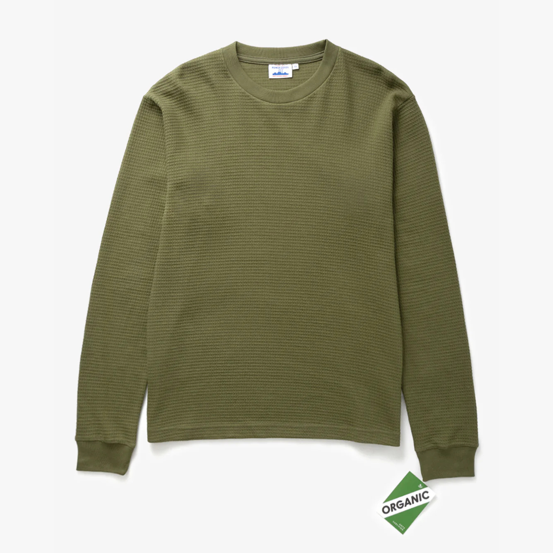 Power Goods Thermal Waffle LS T-Shirt - Olive