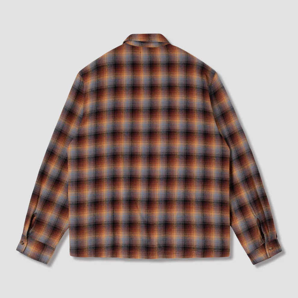 Stan Ray Zip Shirt - Brown / Blue