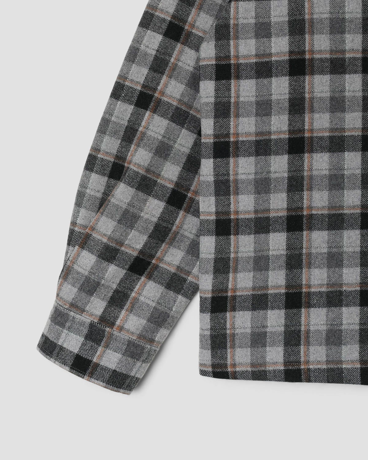 Stan Ray Zip Shirt - Charcoal Plaid