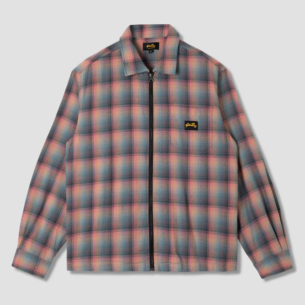 Stan Ray Zip Shirt - Pink / Teal