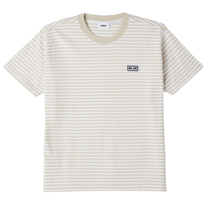 Obey Established Works Stripe T-Shirt - Clay