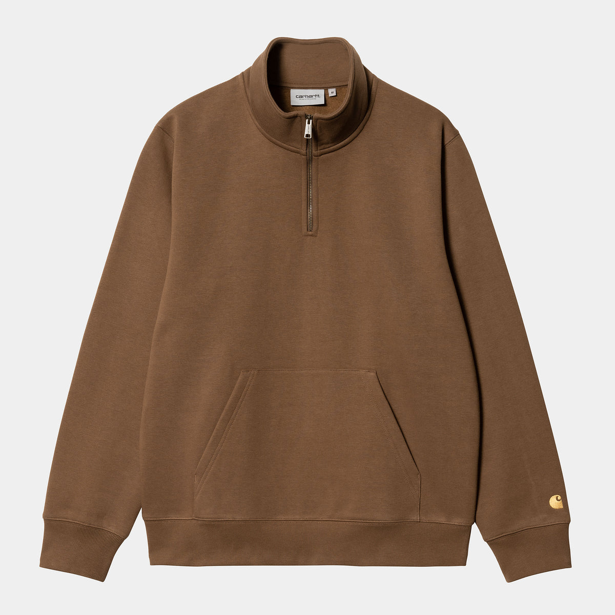 Carhartt WIP Chase Zip Neck - Tamarind / Gold