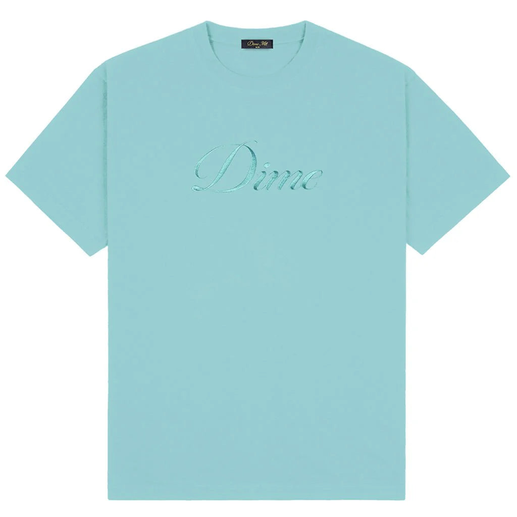 Dime Cursive T-Shirt - Vintage Teal