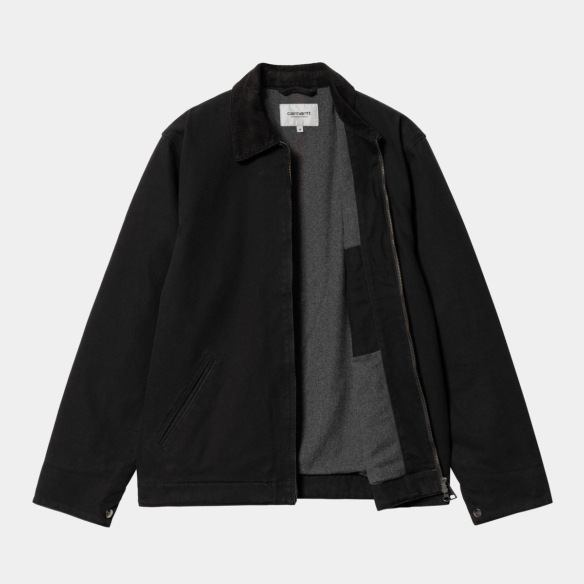 Carhartt WIP Detroit Jacket - Black / Black Heavy Stone Wash