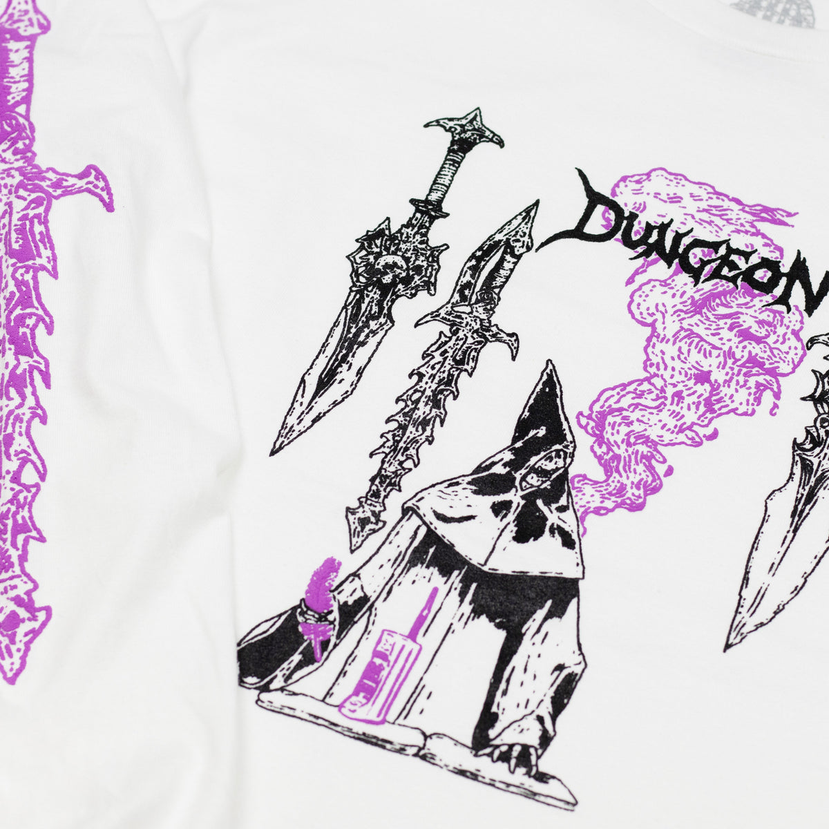 Dungeon Spell Caster LS T-Shirt - White