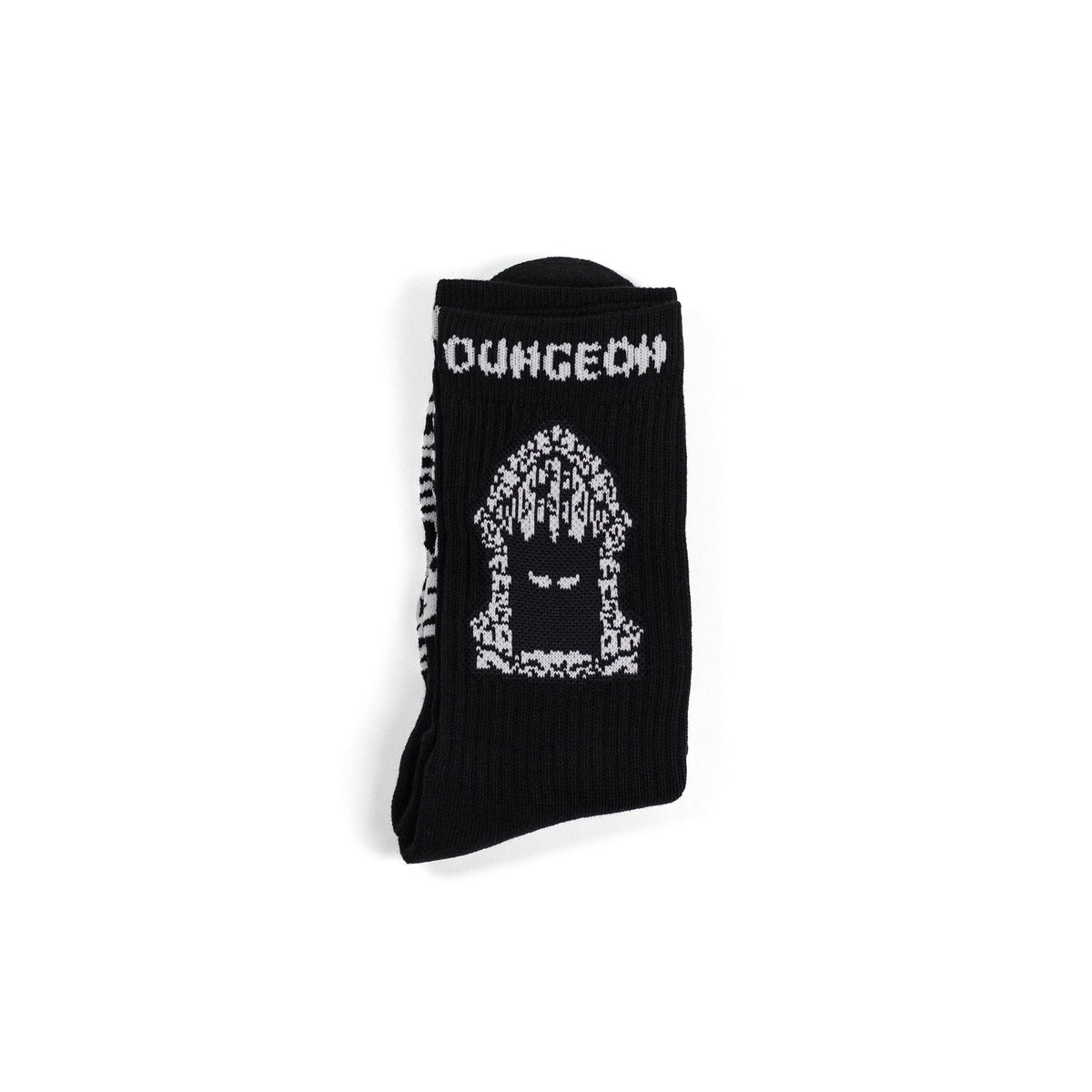 Dungeon Portcullis Socks - Black / White