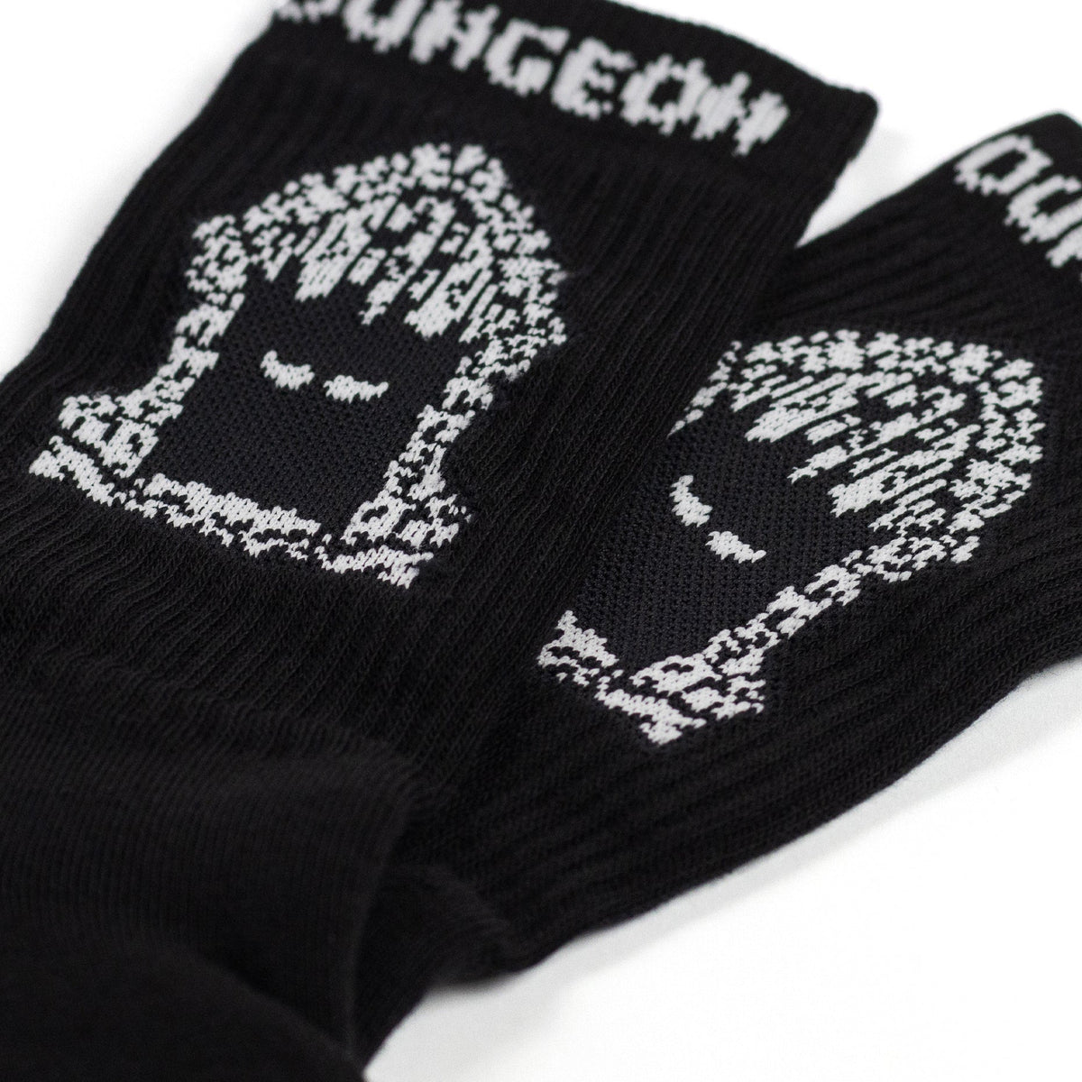 Dungeon Portcullis Socks - Black / White