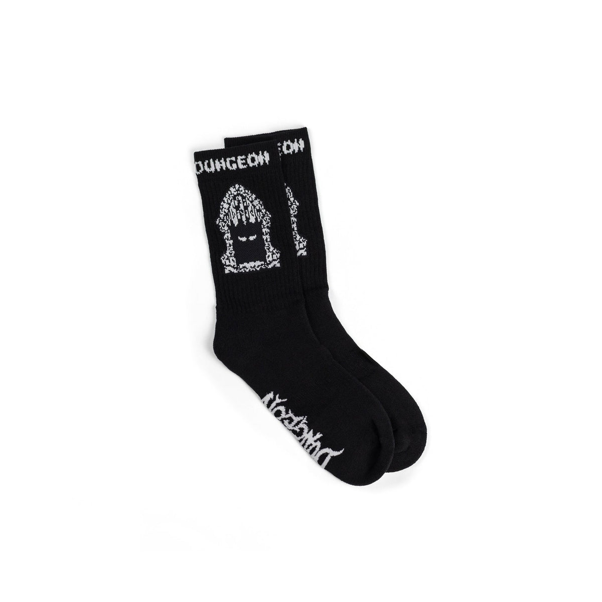 Dungeon Portcullis Socks - Black / White