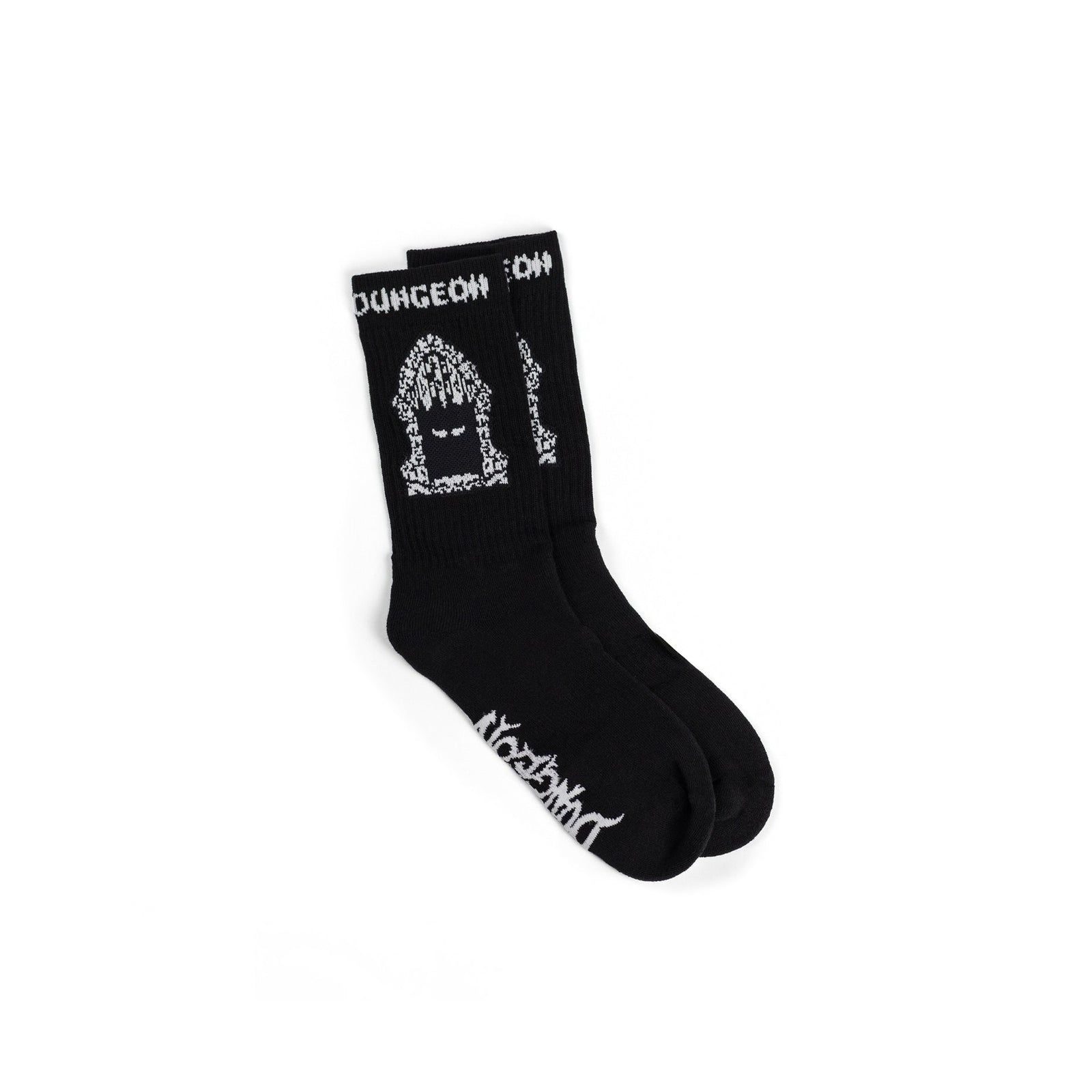 Dungeon Portcullis Socks - Black / White