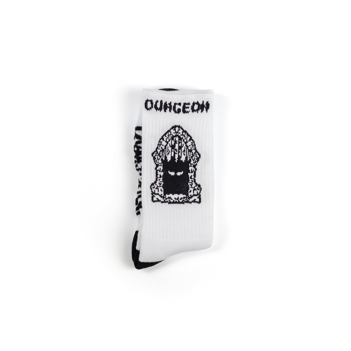 Dungeon Portcullis Socks - White / Black
