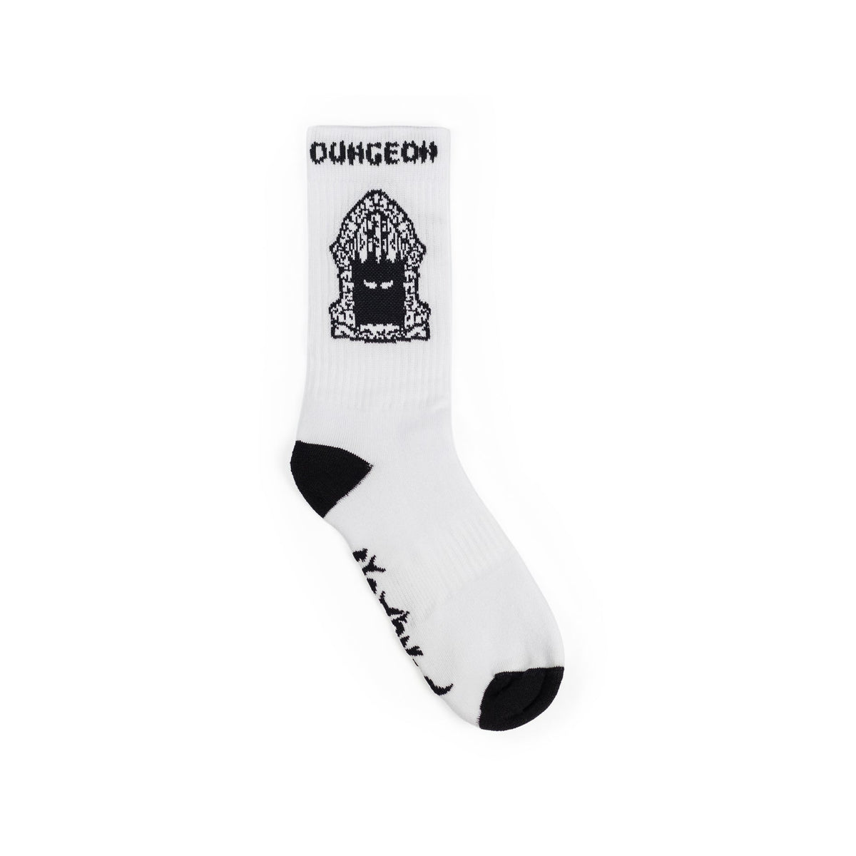 Dungeon Portcullis Socks - White / Black