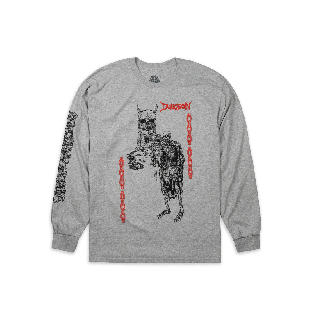 Dungeon Tyranny LS T-Shirt - Grey Marl
