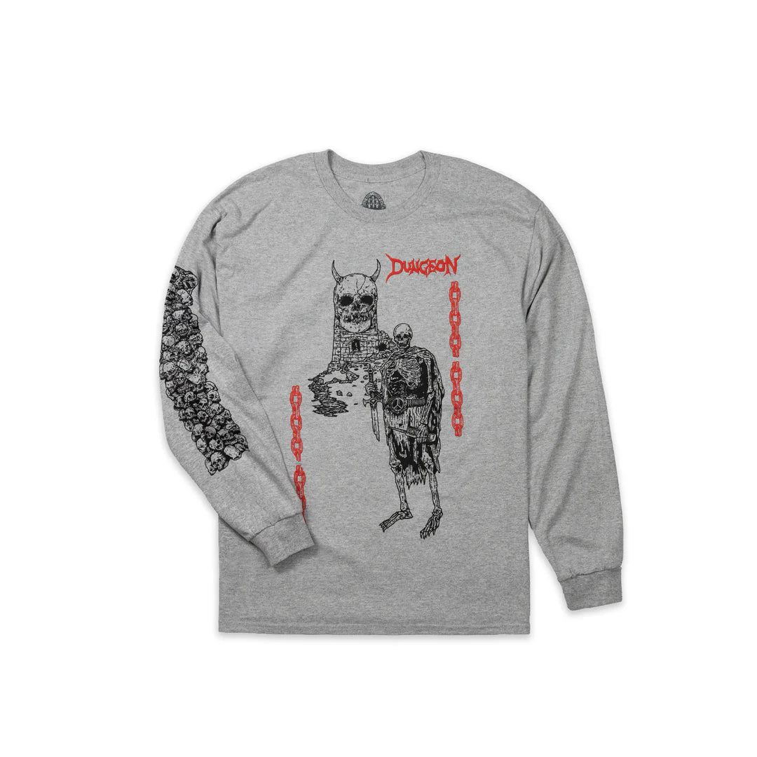 Dungeon Tyranny LS T-Shirt - Grey Marl
