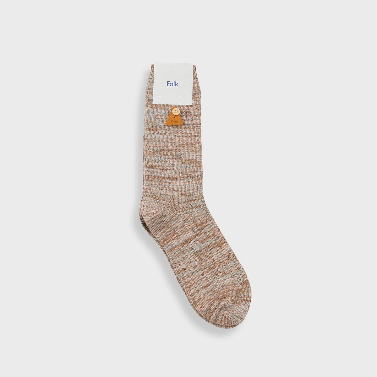 Folk Melange Sock - Soft Clay Mix