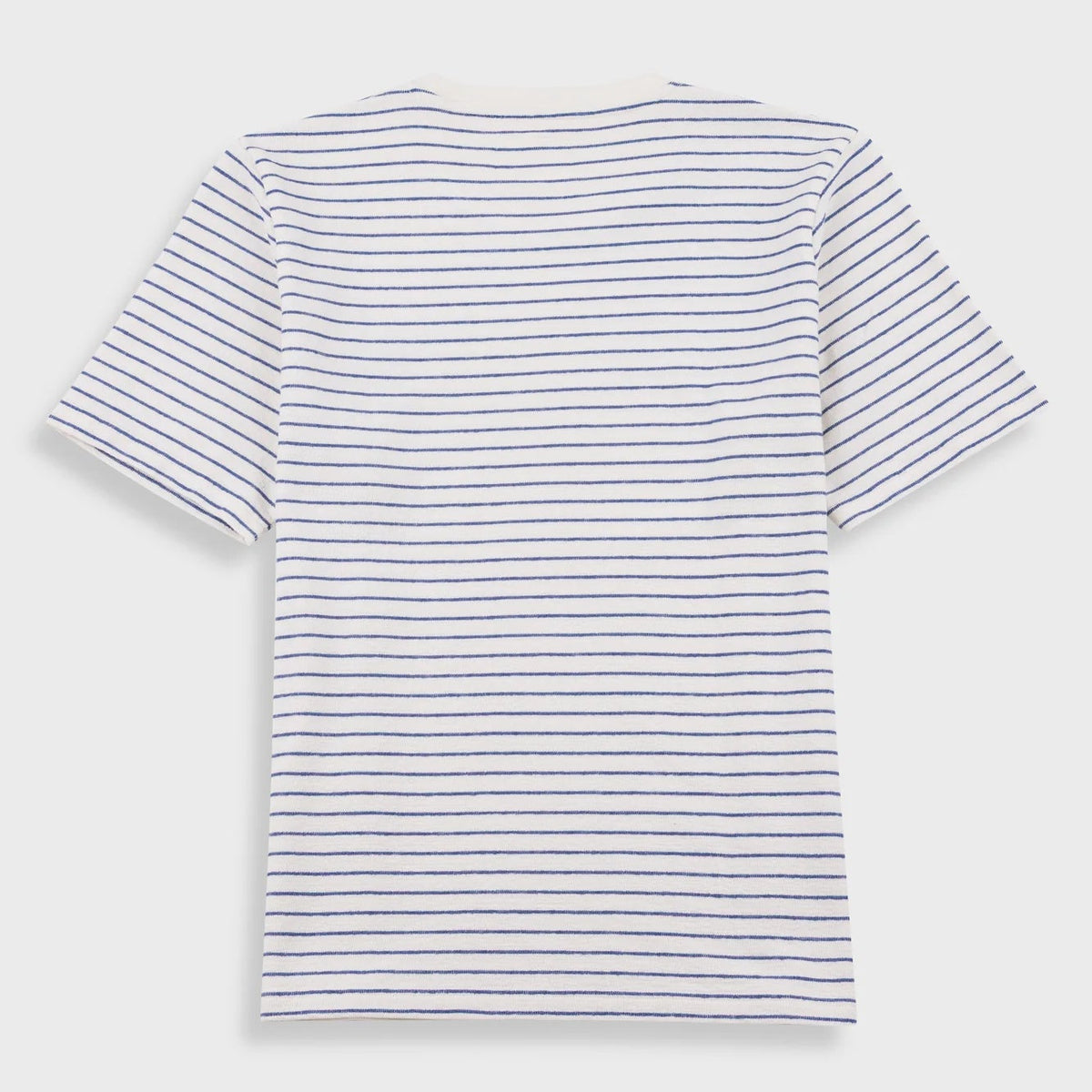 Folk Textured Stripe T-Shirt - Ecru / Soft Blue