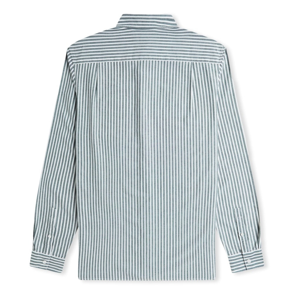 Fred Perry Stripe Oxford Shirt - Court Green
