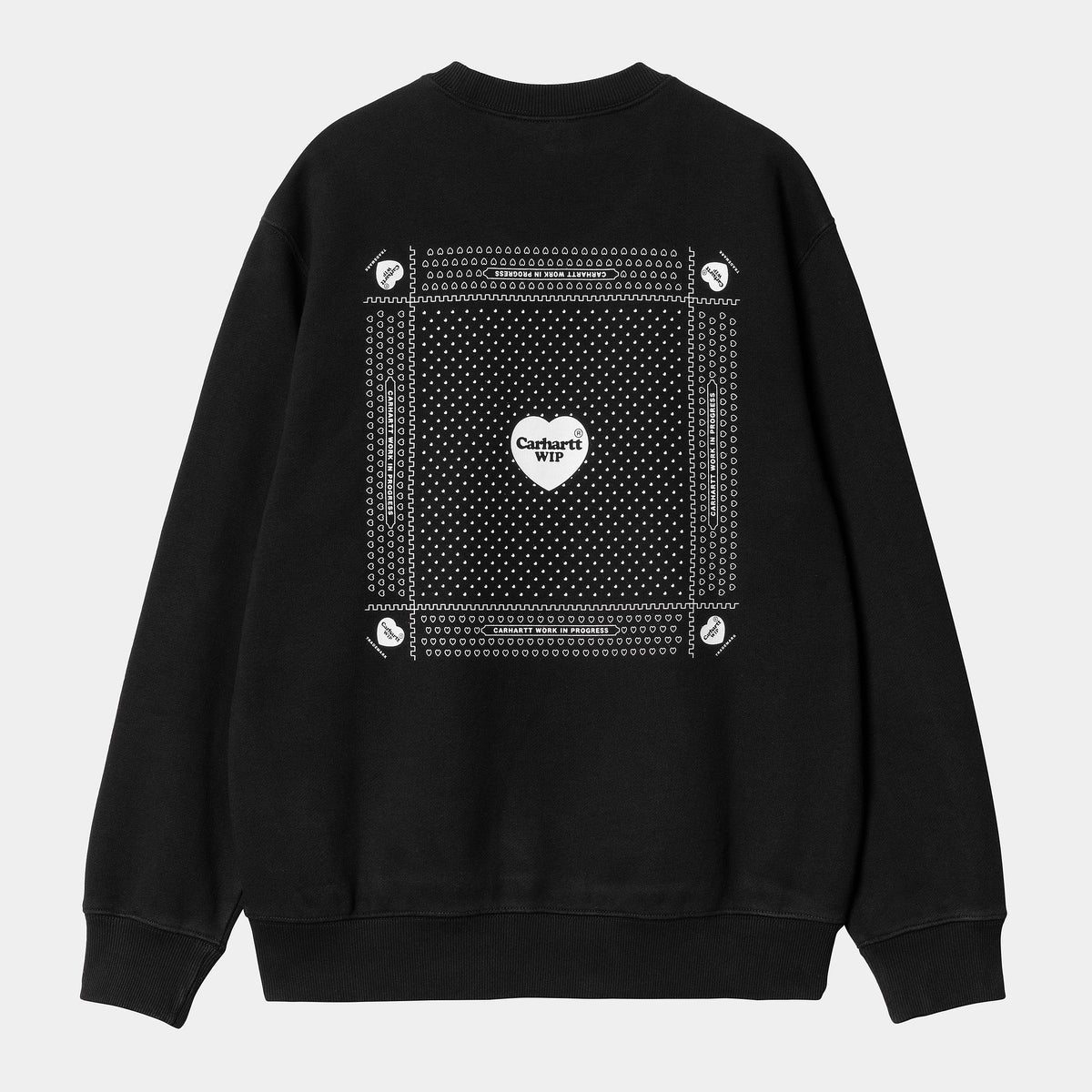 Carhartt WIP Heart Bandana Sweat - Black / White