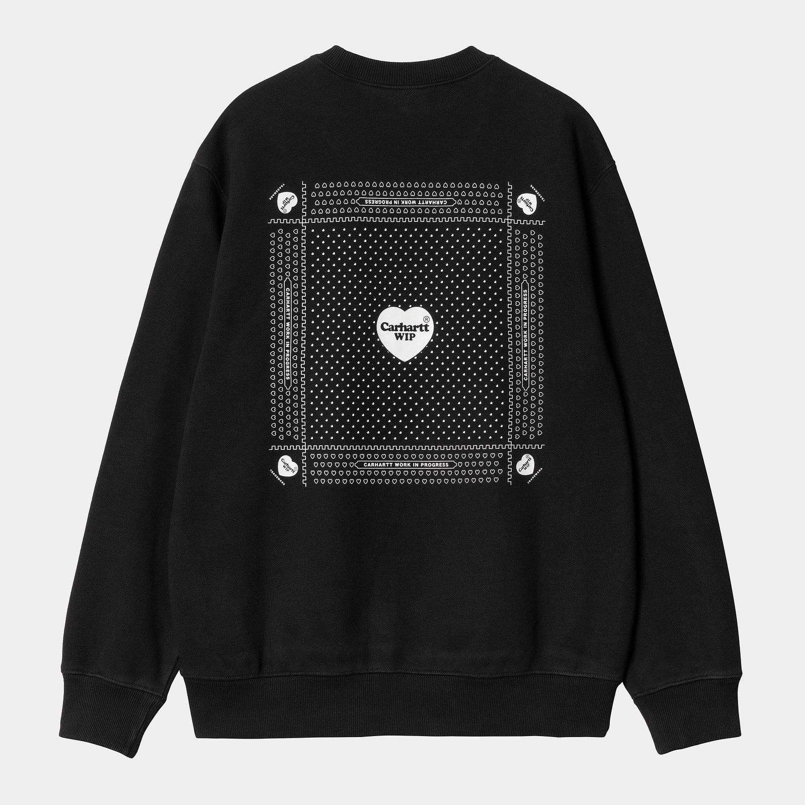 Carhartt WIP Heart Bandana Sweat - Black / White