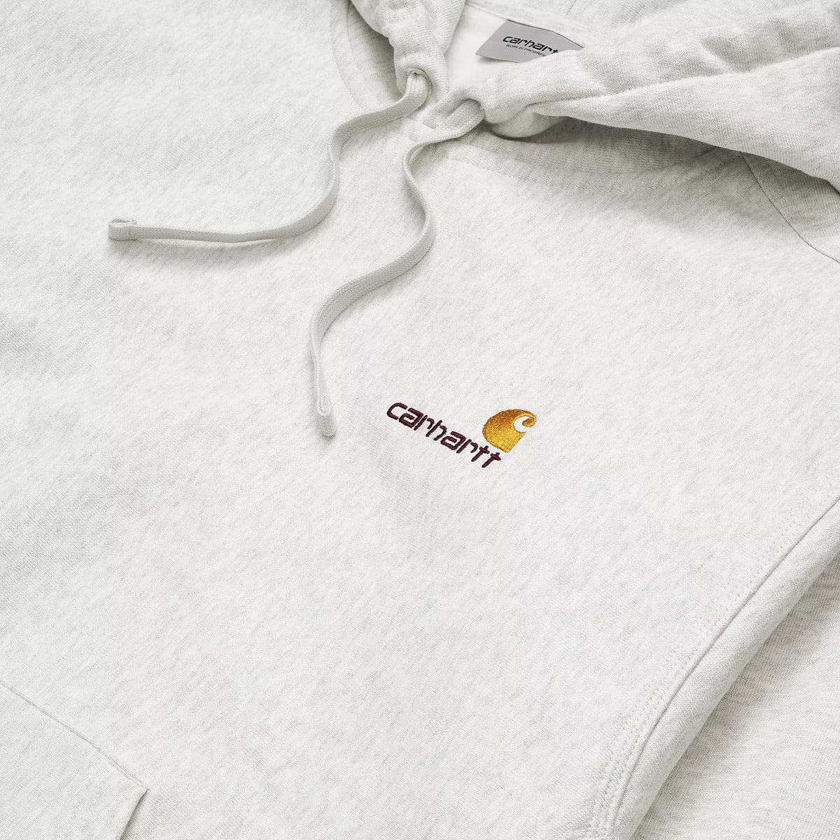 Carhartt WIP Hooded American Script Sweat - Ash Heather