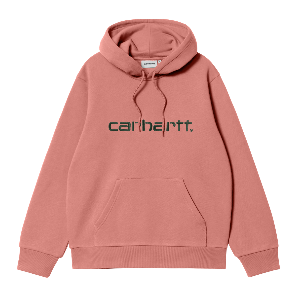 Carhartt WIP Hooded Carhartt Sweat - Dusty Rose / Sycamore Tree