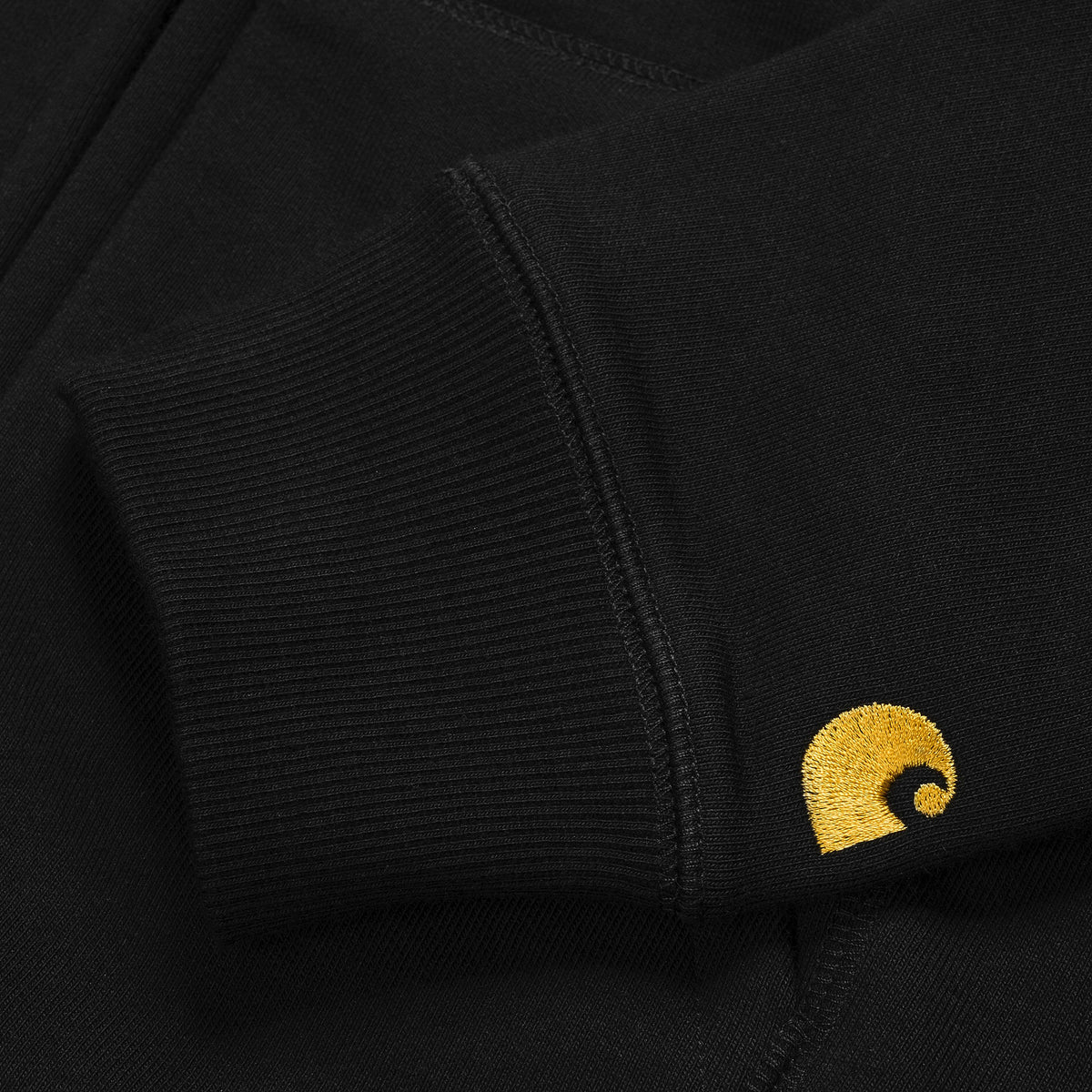 Carhartt WIP Hooded Chase Jacket - Black / Gold