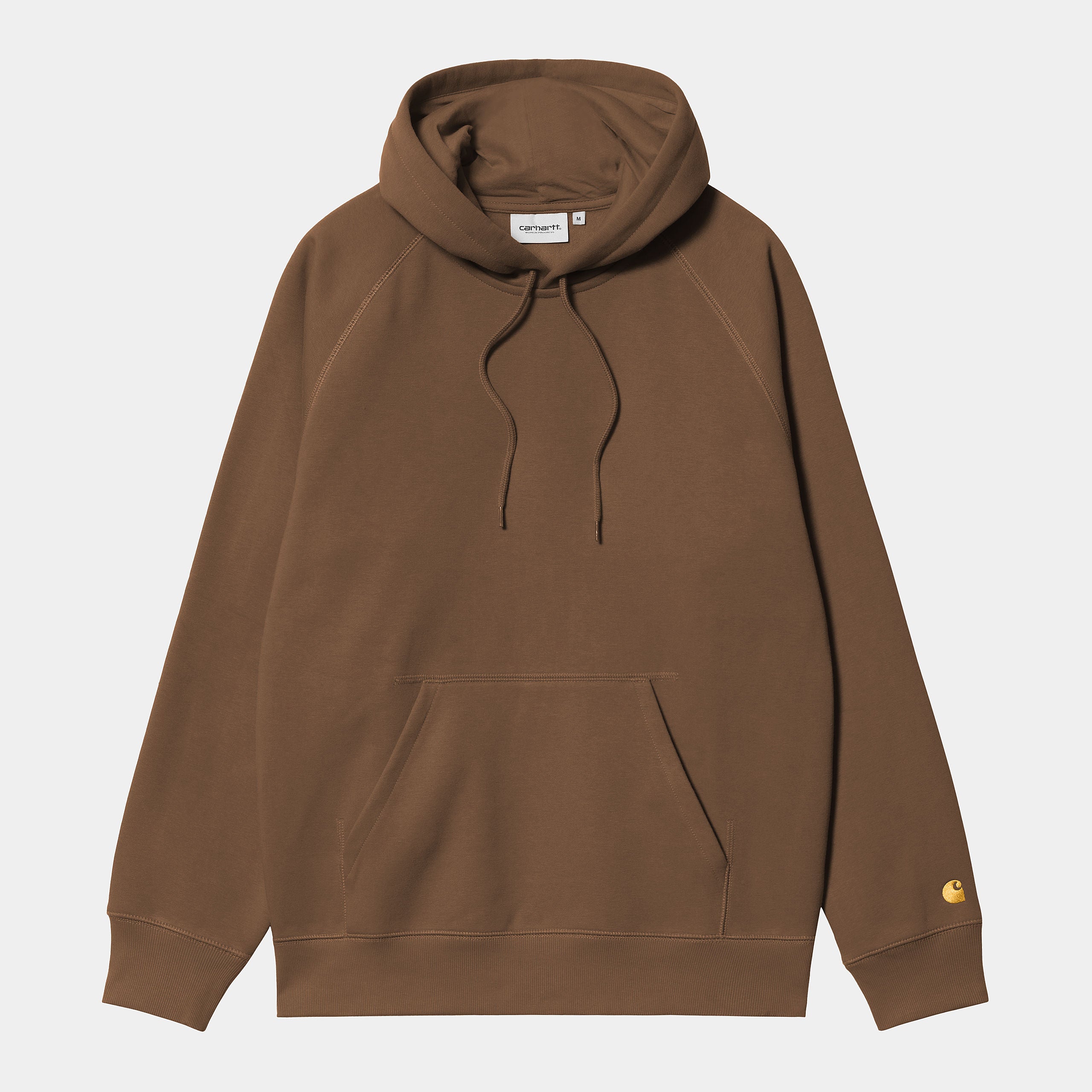Carhartt WIP Hooded Chase Sweat Chocolate Gold1