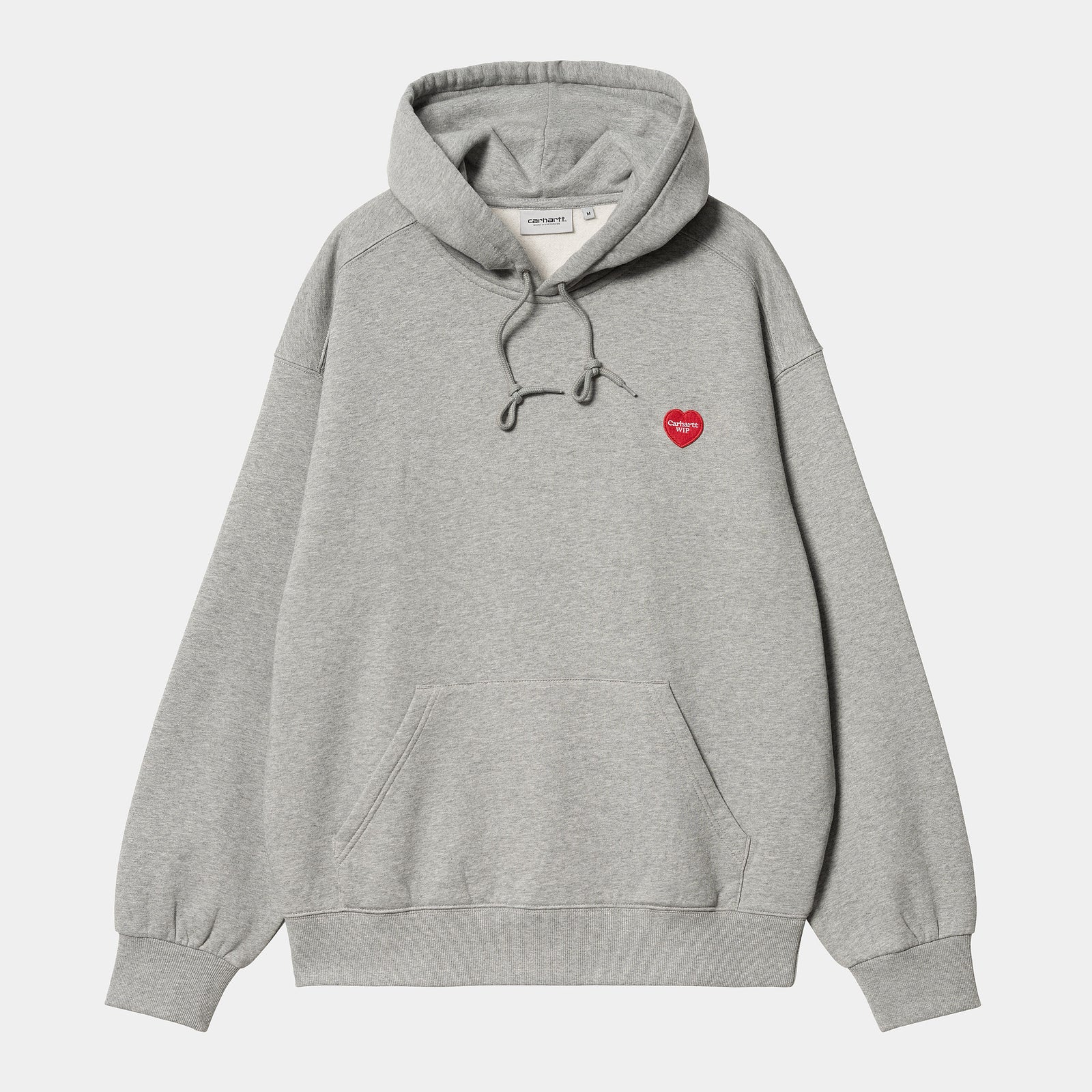 Carhartt WIP Hooded Heart Patch Sweat - Grey Heather