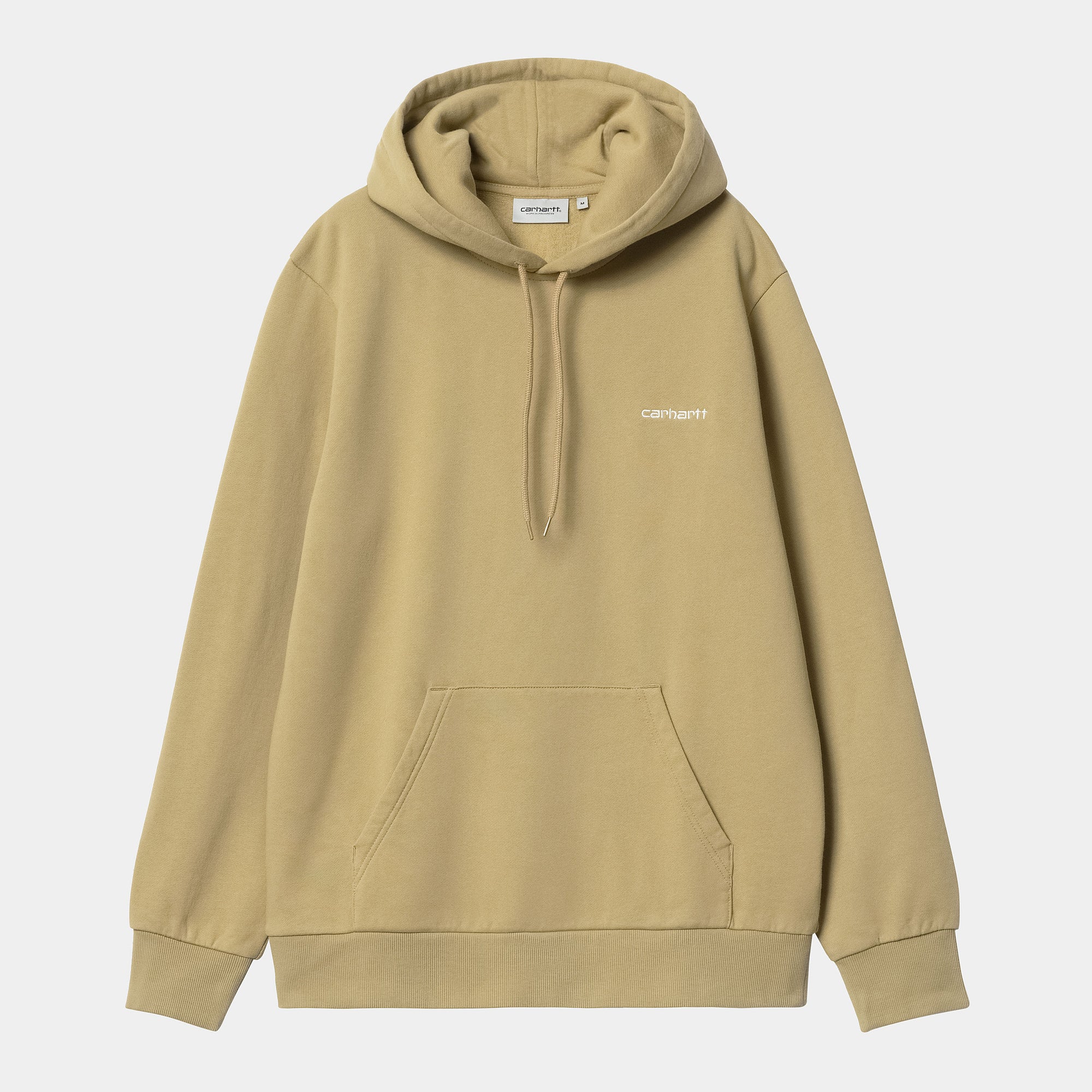 Carhartt WIP Hooded Script Embriodery Sweat - Agate / White