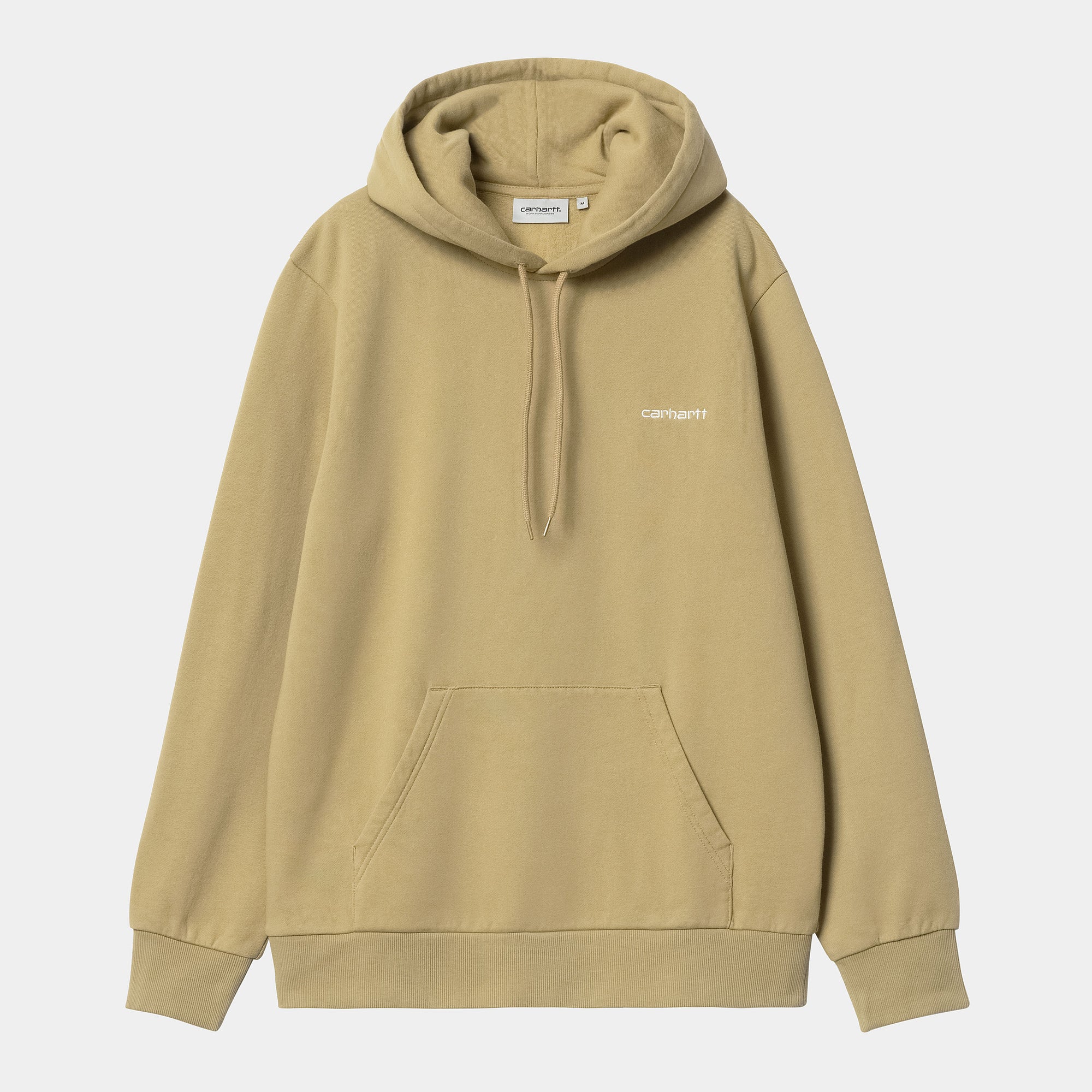 Carhartt WIP Hooded Script Embriodery Sweat - Agate / White