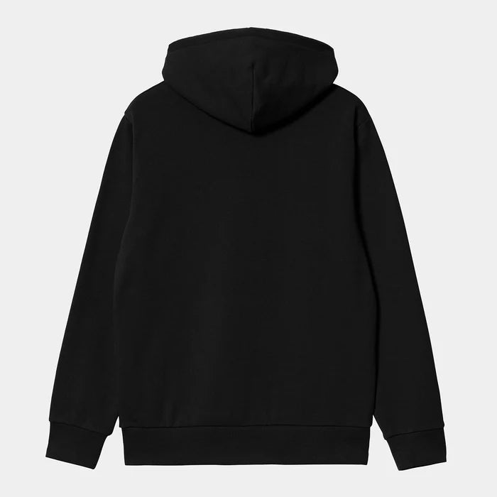 Carhartt WIP Hooded Script Embriodery Sweat - Black / White