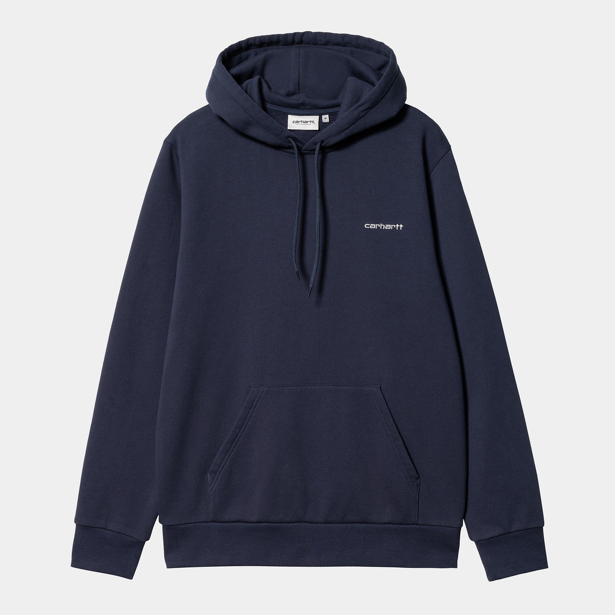 Carhartt WIP Hooded Script Embriodery Sweat - Blue / White