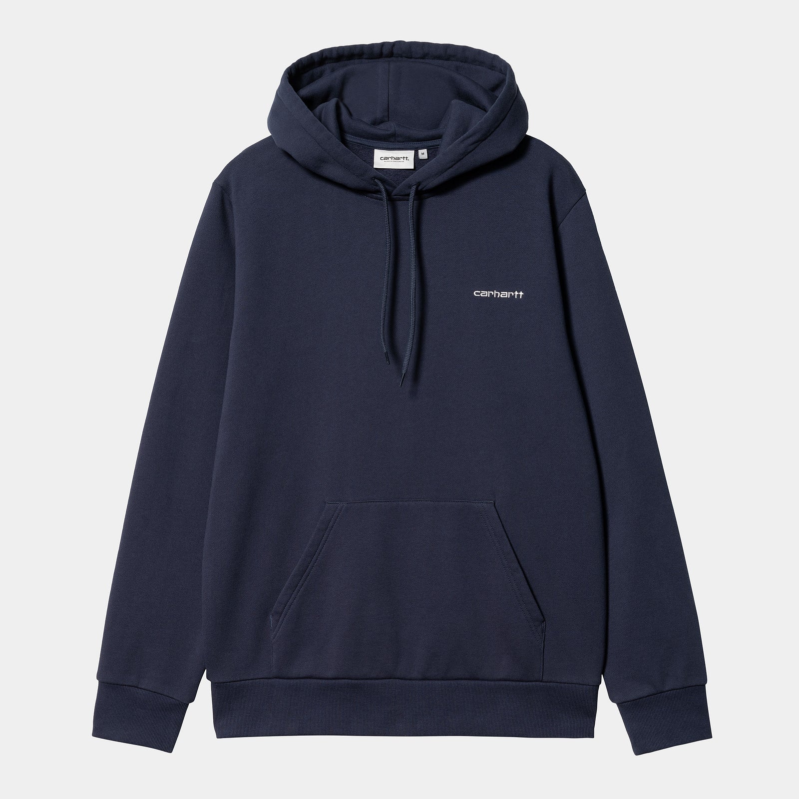 Carhartt WIP Hooded Script Embriodery Sweat - Blue / White