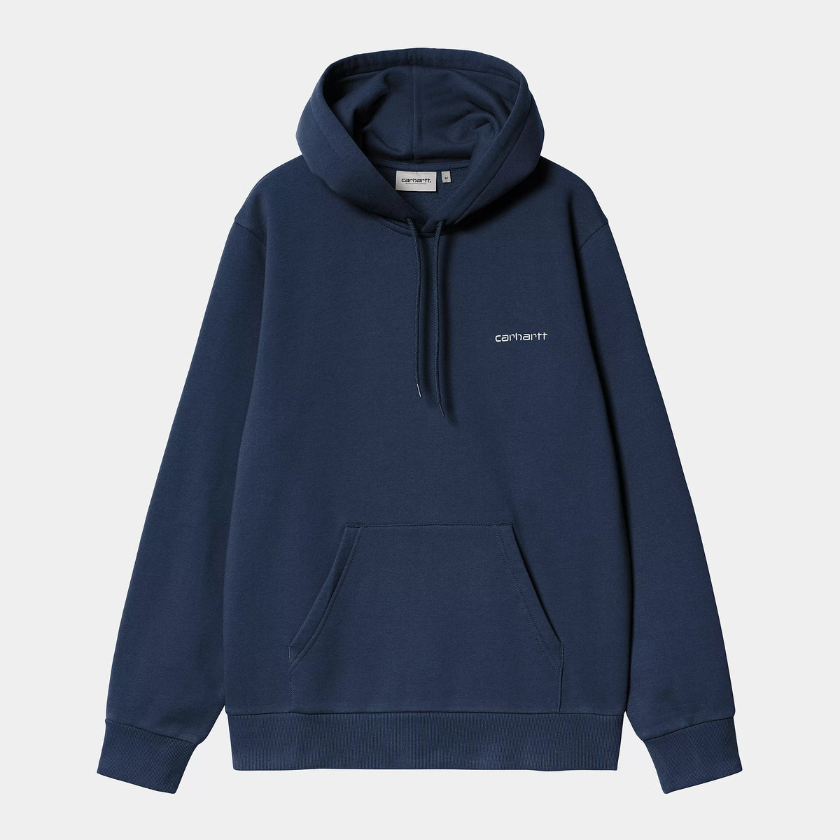 Carhartt WIP Hooded Script Embriodery Sweat - Jupiter / White