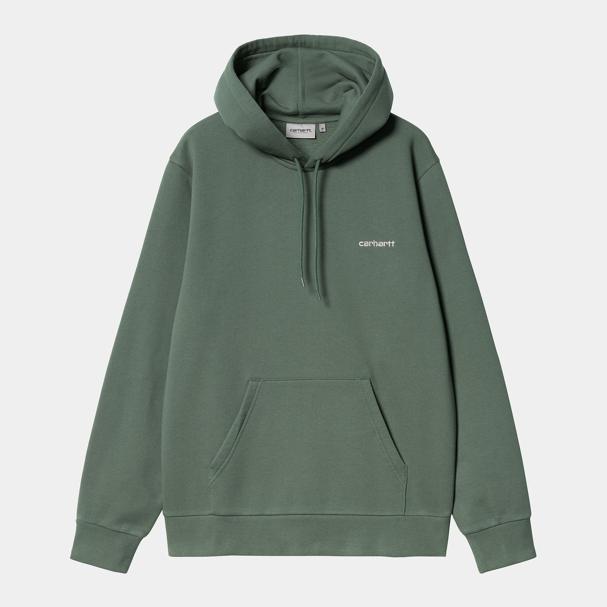 Carhartt WIP Hooded Script Embriodery Sweat - Park / White