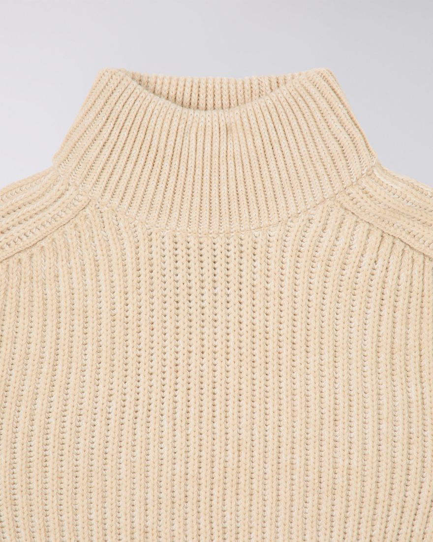 Edwin Roni High Collar Knit - Beige