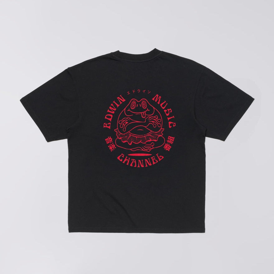 Edwin Music Channel T-Shirt - Black / Red
