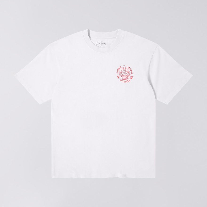 Edwin Music Channel T-Shirt - White / Red