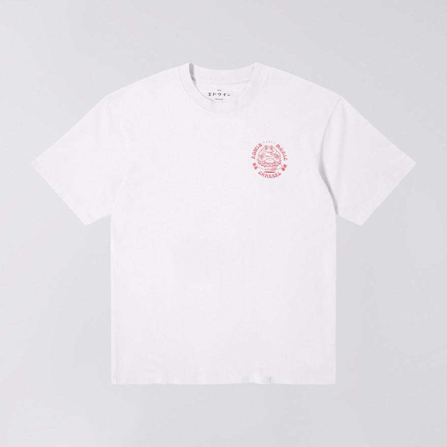 Edwin Music Channel T-Shirt - White / Red