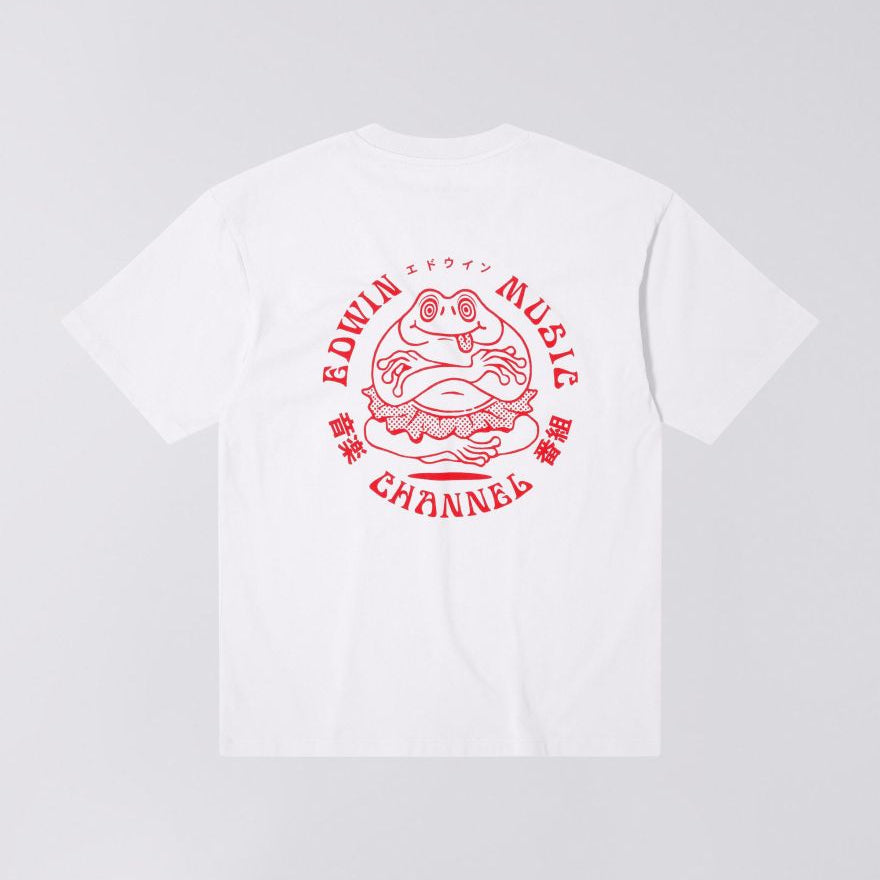 Edwin Music Channel T-Shirt - White / Red