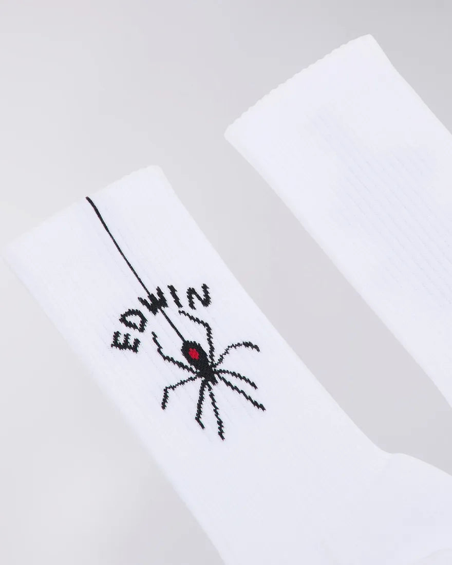 Edwin Spider Socks - White