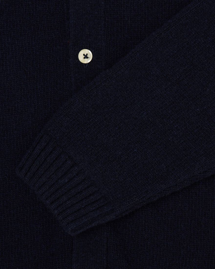 Edwin Mars Polo Cardigan Knit - Navy