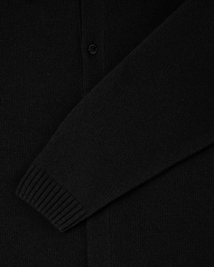 Edwin Mars Polo Cardigan - Black